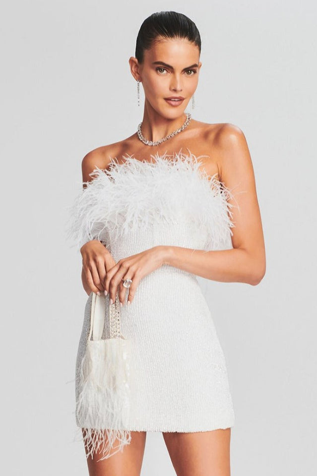 Torin Sequin Feather Dress | Dress In Beauty
