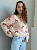 Oversized Mushroom Crewneck Sweater - View 6 | WEUXS