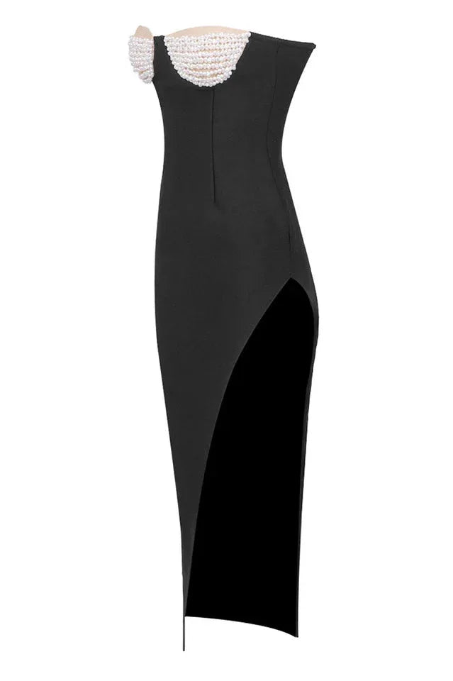 Baroque Pearl Chest Cup Dress - WEUXS