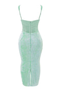 Thala Seafoam Sequin Corset Midi Dress | Dress In Beauty