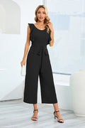 Frill Sleevless Calf Length Jumpsuit | Dress In Beauty