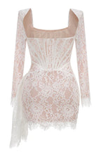 Lace Square Neck Mini Dress - View 10 | WEUXS
