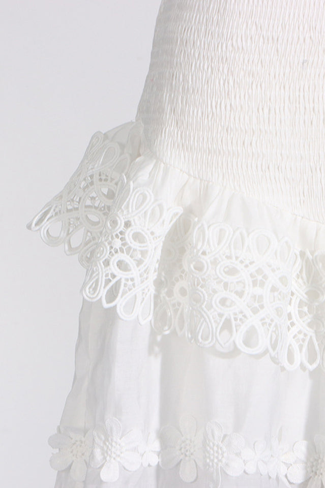 Raina White One-Shoulder Embroidered Set | Dress In Beauty