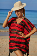 Multicolored Stripe V Neck Cover Up | Dress In Beauty