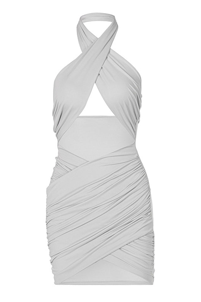 Cutout Front Cross Ruched Mini Dress | Dress In Beauty