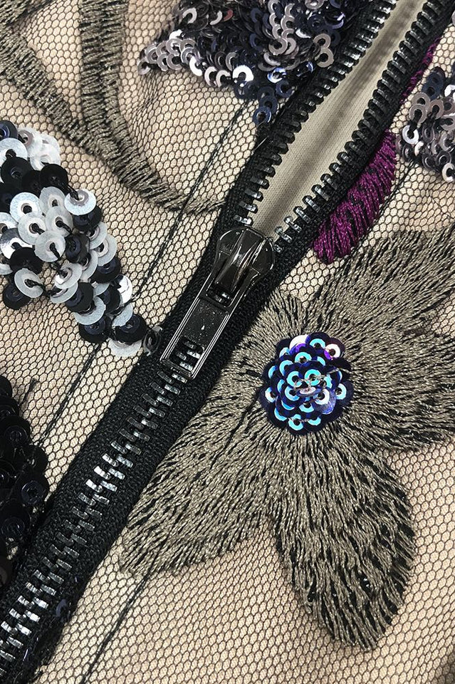 Floral Sequin Embroidered Maxi Dress | Dress In Beauty