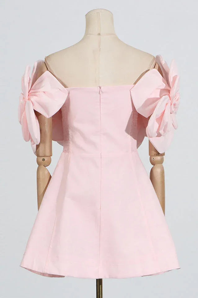 Off-shoulder floral mini dress - View 13 | WEUXS