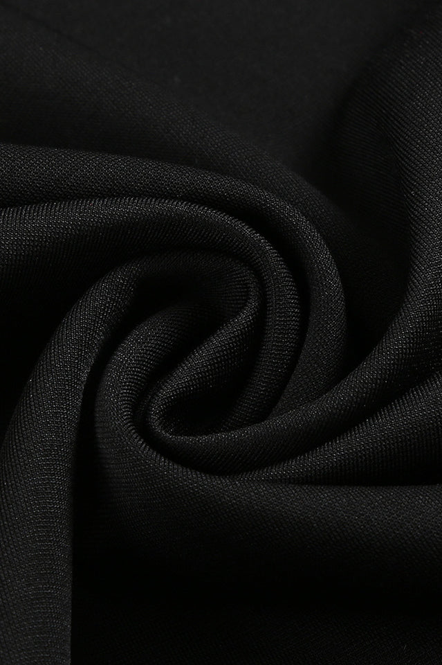 Presley Crepe Ruffle Shoulder Gown Dress | Dress In Beauty