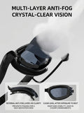 Adult anti-fog swimming goggles with adjustable strap and mirrored lenses - View 17 | WEUXS