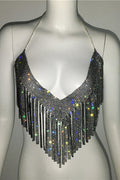 Metallic Rhinestone Top | Dress In Beauty