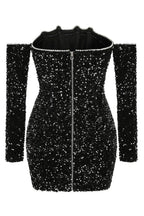 Sequin Off Shoulder Mini Dress - View 6 | WEUXS
