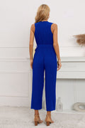 Calf Length Pleated Ruffled Jumpsuit | Dress In Beauty