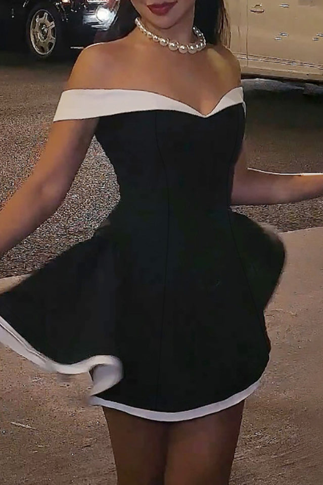 Ramona Contrast Corset Babydoll Mini Dress | Dress In Beauty