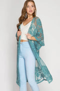 Hollow Out Lace Kimono Cover Up | Dress In Beauty
