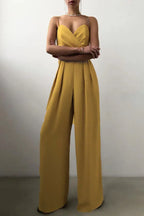 Women's Satin Wide Leg Jumpsuit - View 15 | WEUXS