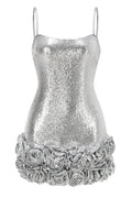 Faye Sequin Flower Mini Dress | Dress In Beauty