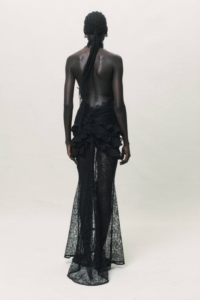 Dario Flower Plunge Lace Maxi Dress | Dress In Beauty