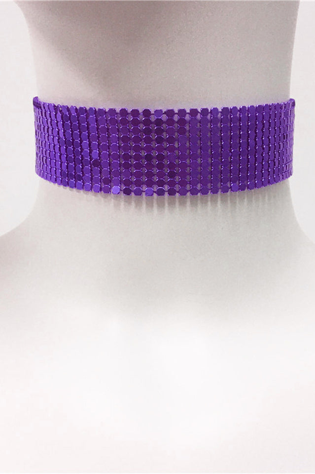 Punk Metal Sequin Necklace | Dress In Beauty