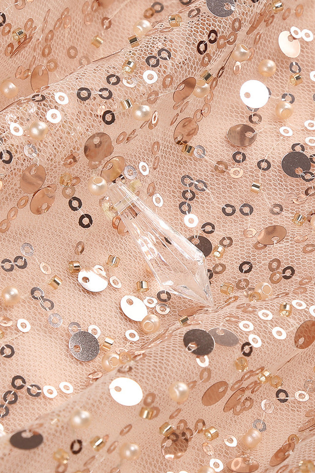 Sequin Embroidered Mesh Mini Dress | Dress In Beauty