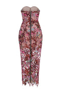 Kamames Strapless Floral Sequined Maxi Dress | Dress In Beauty