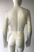 Crystal Diamond See Through Crop Top | Dress In Beauty