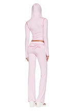 Zipper V-Neck Hoodie and Track Pant Set - View 9 | WEUXS