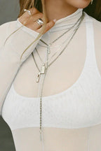 Exposed Seams Long Sleeve Top - WEUXS