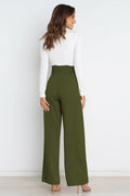 High Waist Belted Straight Leg Pants | Dress In Beauty