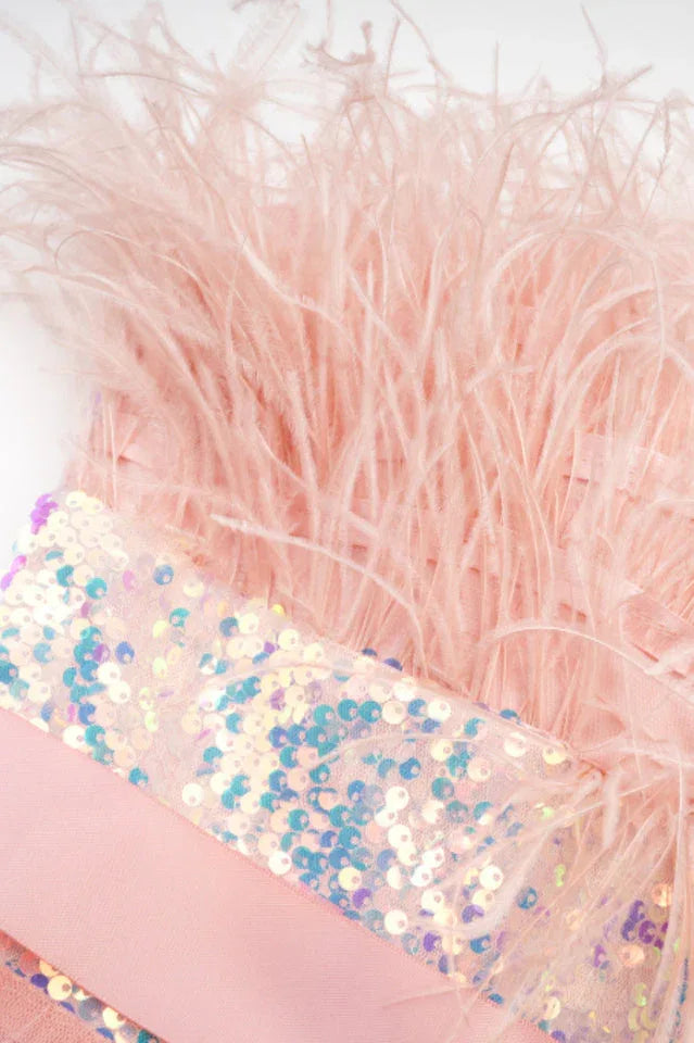 Feather ball gown dress - View 13 | WEUXS