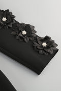 Leonie Flower Embellished Black Blazer | Dress In Beauty