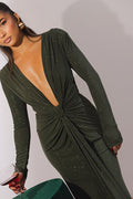Deep V Neck Long Dress | Dress In Beauty