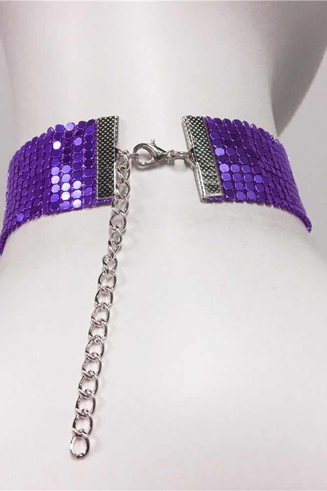 Punk Metal Sequin Necklace | Dress In Beauty