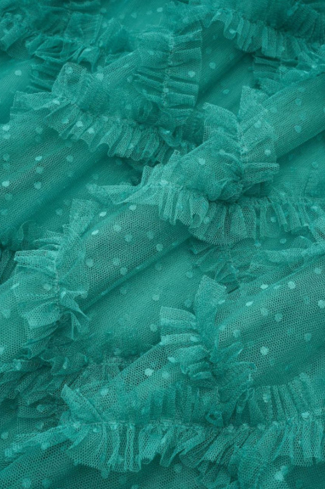 Opulent High Waist Tulle Ruffle Maxi Dress | Dress In Beauty