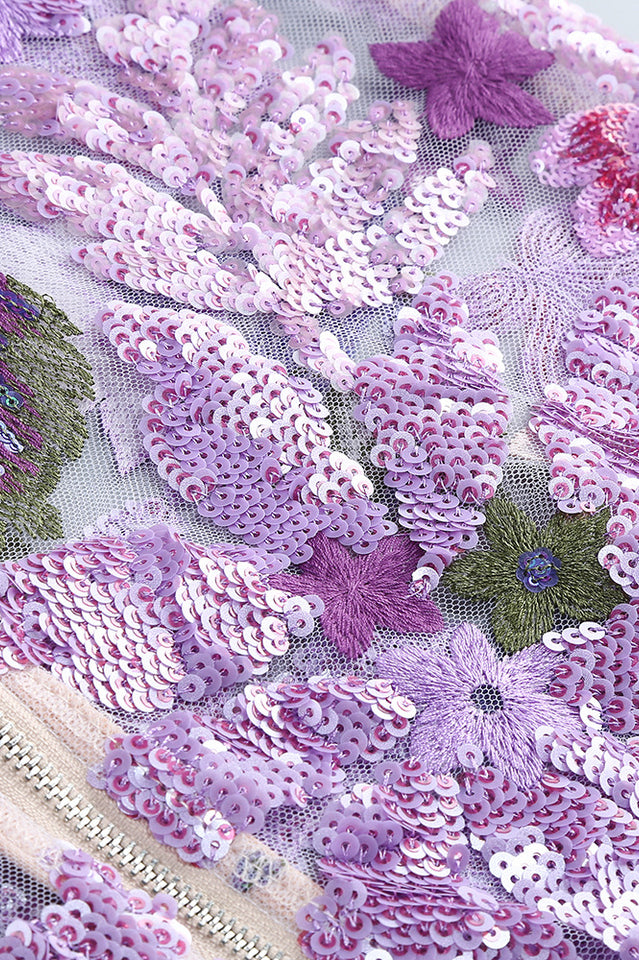 Kamames Strapless Floral Sequined Maxi Dress | Dress In Beauty