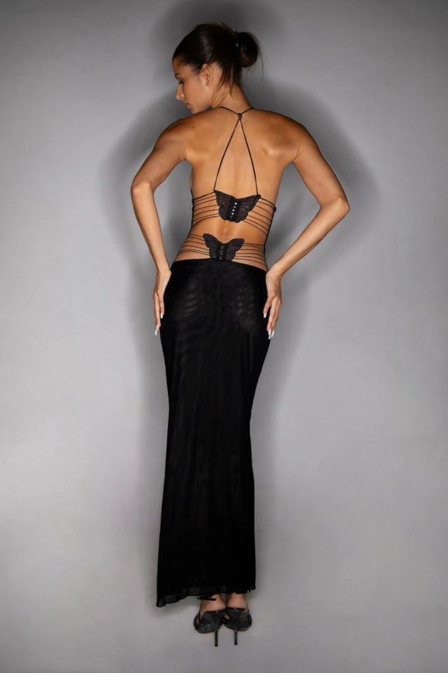 Butterfly Backless Midi Dress | Dress In Beauty
