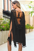 Fringe Hem Openwork Cover-Up Dress | Dress In Beauty
