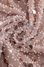 Slip Leaf Beaded Sequin Embellished Gown - WEUXS