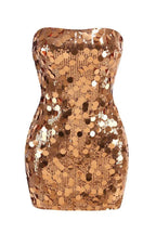 Sequin Strapless Mini Dress - View 7 | WEUXS