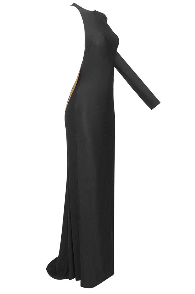 Angelou Black Backless Chain Maxi Dress | Dress In Beauty