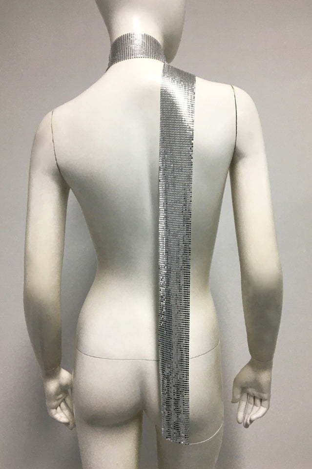 Tassel Metal Neck Tie Scarf | Dress In Beauty