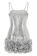 Faye Sequin Flower Mini Dress | Dress In Beauty