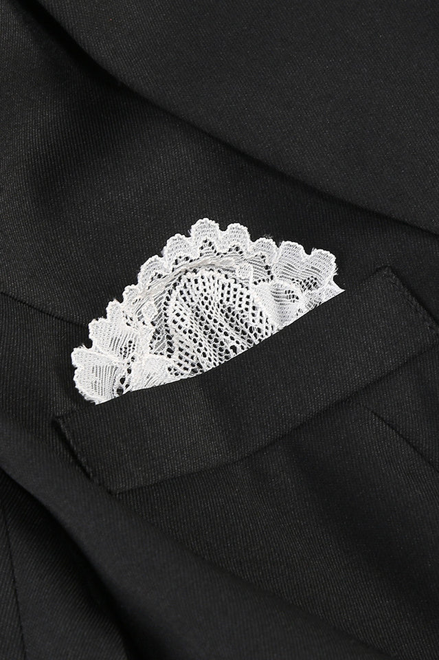 V Neck Lace Embellished Blazer | Dress In Beauty