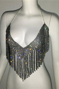 Metallic Rhinestone Top | Dress In Beauty