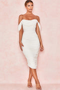 Off Shoulder Bodycon Dress - Dress In Beauty