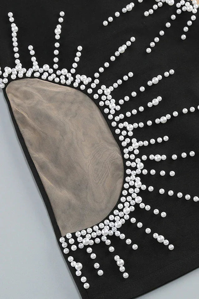 Pearl embellished mini dress - View 8 | WEUXS