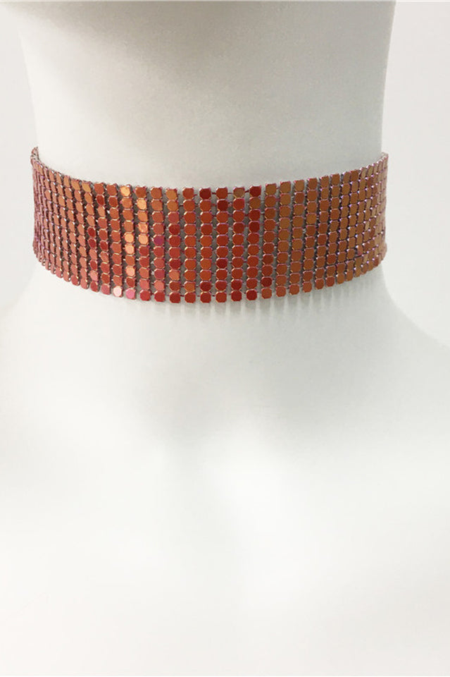 Punk Metal Sequin Necklace | Dress In Beauty