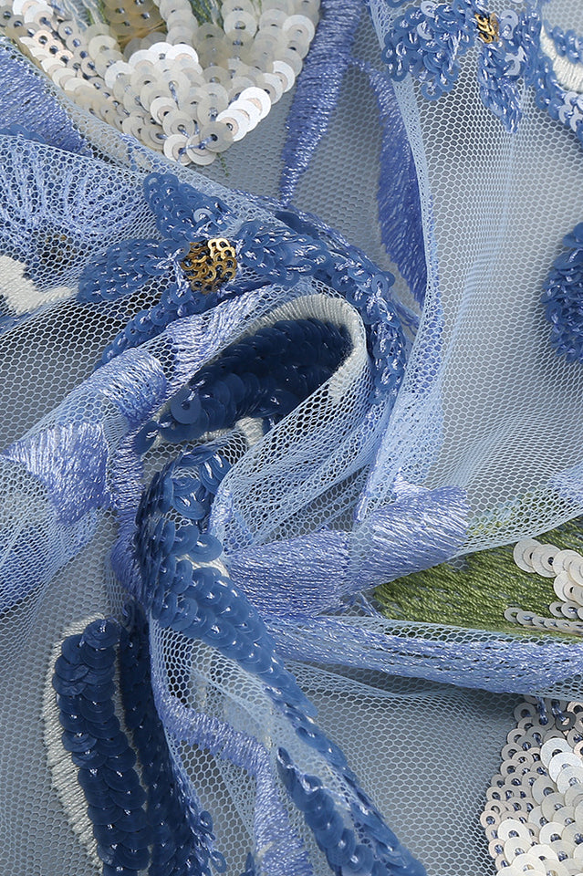 Kamames Strapless Floral Sequined Maxi Dress | Dress In Beauty