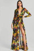 Carolina Floral Print Slits Dress | Dress In Beauty
