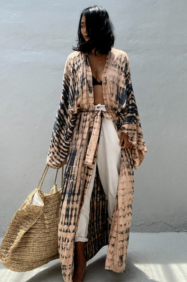 Beach Color Block Printing Cover Up | Dress In Beauty