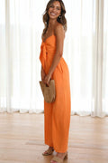 Knot Front Wide Leg Cami Jumpsuit | Dress In Beauty
